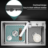 PALIFEUR Sink Protectors for Kitchen Sink, Silicone Kitchen Sink Mat, 13.6" x 15.6" Sink Mat Protects Sink from Stains, Damage, Scratches, Dishwasher Safe Sink Grids, Sink Mat, for Kitchen Black