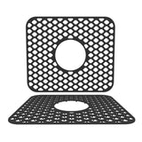PALIFEUR Sink Protectors for Kitchen Sink, Silicone Kitchen Sink Mat, 13.6" x 15.6" Sink Mat Protects Sink from Stains, Damage, Scratches, Dishwasher Safe Sink Grids, Sink Mat, for Kitchen Black