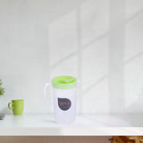 PALIFEUR Water Pitcher with Lid, 2.2 L Plastic Pitcher for Tea & Juice Water, Hot/Cold Water Jug, Tea Pitcher, Juice Pitcher for Kitchen Living Room, 8.74" x 5.52 Green