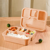 Xuniizn Bento Box Adult Lunch Box, Containers for Adults Men Women, Lunchable Food Container with Utensils, Sauce Jar, Muffin Liners, Microwave & Dishwasher Safe Beige