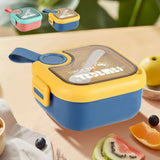 Xuniizn Bento Box Adult Lunch Box, Containers for Adults Men Women, Lunchable Food Container with Utensils, Sauce Jar, Muffin Liners, Microwave & Dishwasher Safe Blue#2