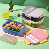Xuniizn Bento Box Adult Lunch Box, Containers for Adults Men Women, Lunchable Food Container with Utensils, Sauce Jar, Muffin Liners, Microwave & Dishwasher Safe Blue#3
