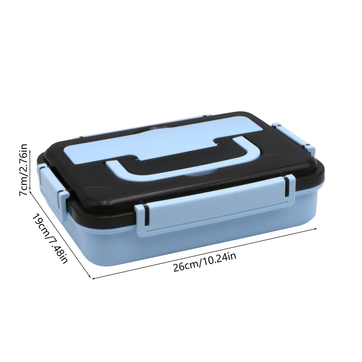 Xuniizn Bento Box Adult Lunch Box, Containers for Adults Men Women, Lunchable Food Container with Utensils, Sauce Jar, Muffin Liners, Microwave & Dishwasher Safe Blue#6