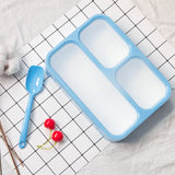 Xuniizn Bento Box Adult Lunch Box, Containers for Adults Men Women, Lunchable Food Container with Utensils, Sauce Jar, Muffin Liners, Microwave & Dishwasher Safe Blue#7