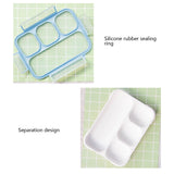 Xuniizn Bento Box Adult Lunch Box, Containers for Adults Men Women, Lunchable Food Container with Utensils, Sauce Jar, Muffin Liners, Microwave & Dishwasher Safe Blue#7