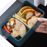 Xuniizn Bento Box Adult Lunch Box, Containers for Adults Men Women, Lunchable Food Container with Utensils, Sauce Jar, Muffin Liners, Microwave & Dishwasher Safe Blue#8