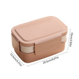 Xuniizn Bento Box Adult Lunch Box, Containers for Adults Men Women, Lunchable Food Container with Utensils, Sauce Jar, Muffin Liners, Microwave & Dishwasher Safe Brown