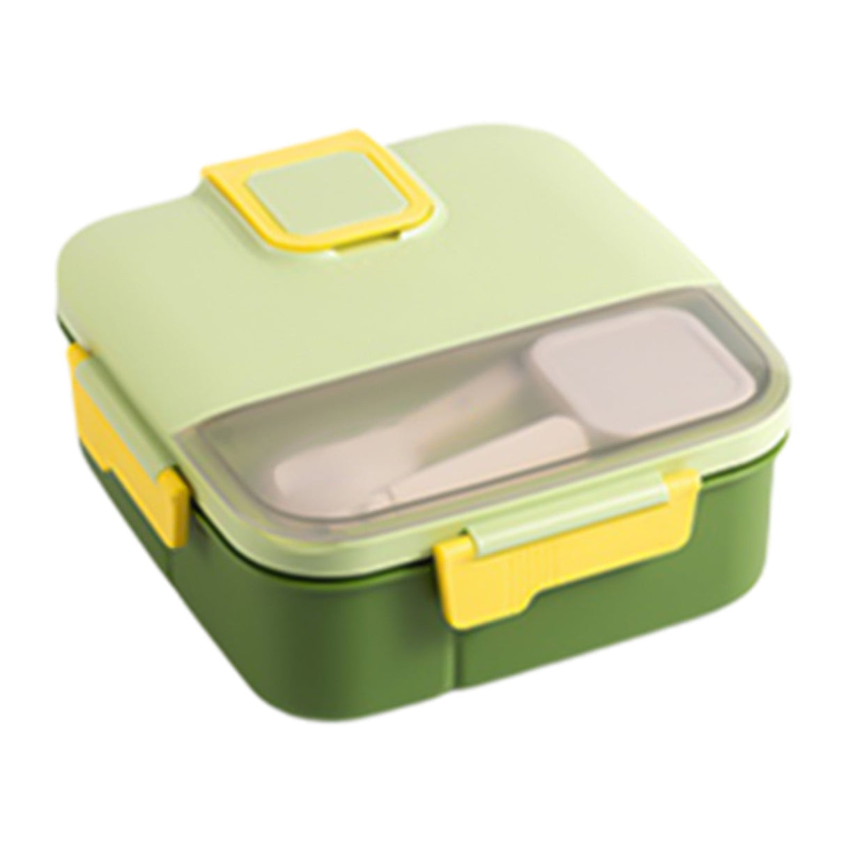 Xuniizn Bento Box Adult Lunch Box, Containers for Adults Men Women, Lunchable Food Container with Utensils, Sauce Jar, Muffin Liners, Microwave & Dishwasher Safe Green#1