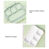 Xuniizn Bento Box Adult Lunch Box, Containers for Adults Men Women, Lunchable Food Container with Utensils, Sauce Jar, Muffin Liners, Microwave & Dishwasher Safe Green#4