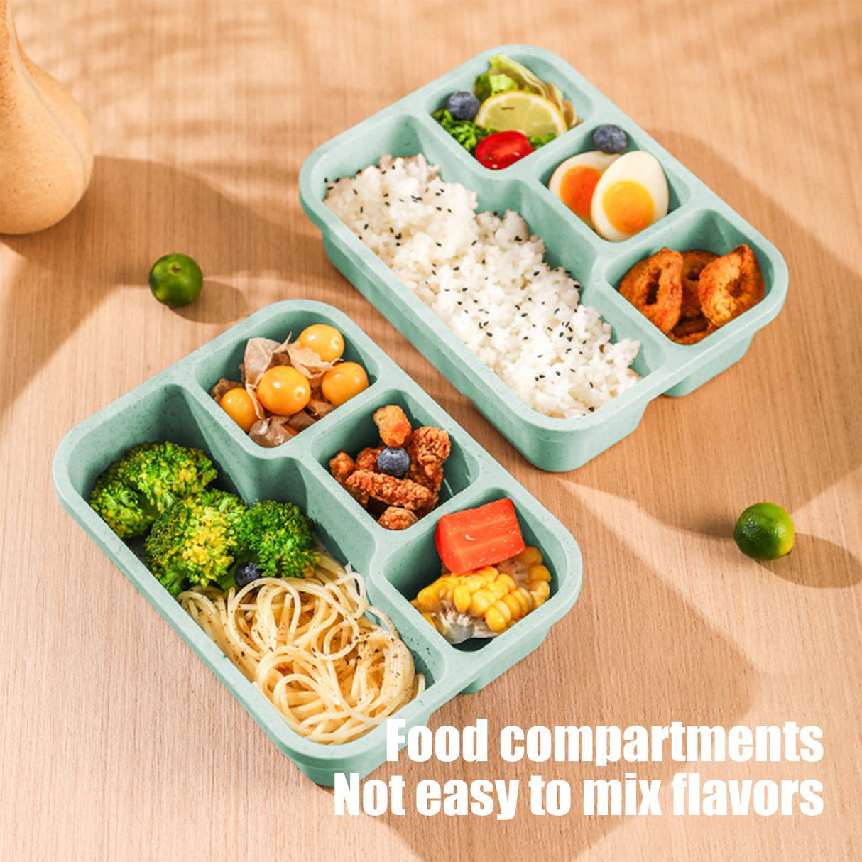 Xuniizn Bento Box Adult Lunch Box, Containers for Adults Men Women, Lunchable Food Container with Utensils, Sauce Jar, Muffin Liners, Microwave & Dishwasher Safe Green#6
