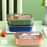 Xuniizn Bento Box Adult Lunch Box, Containers for Adults Men Women, Lunchable Food Container with Utensils, Sauce Jar, Muffin Liners, Microwave & Dishwasher Safe Pink#6