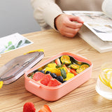 Xuniizn Bento Box Adult Lunch Box, Containers for Adults Men Women, Lunchable Food Container with Utensils, Sauce Jar, Muffin Liners, Microwave & Dishwasher Safe Pink#6