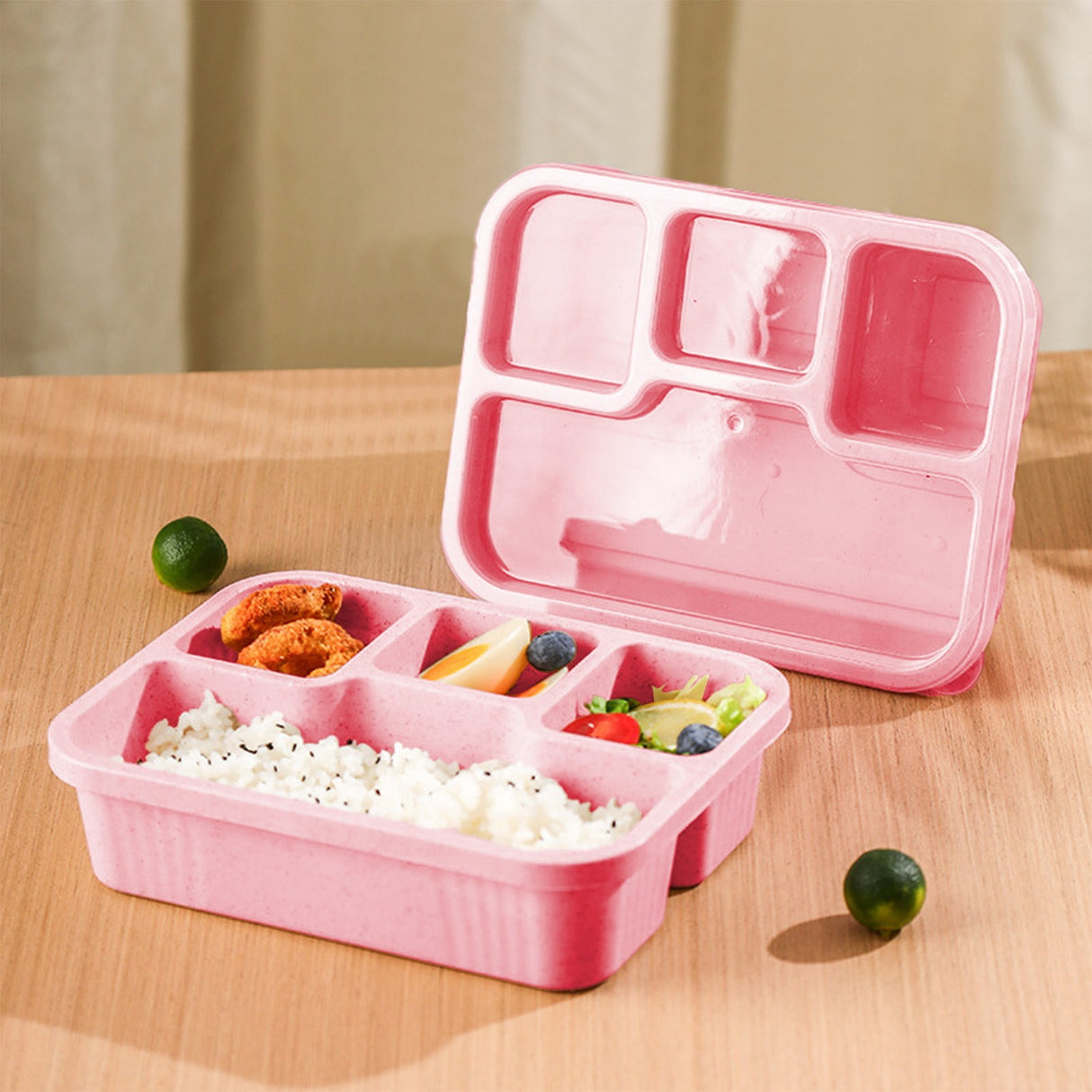 Xuniizn Bento Box Adult Lunch Box, Containers for Adults Men Women, Lunchable Food Container with Utensils, Sauce Jar, Muffin Liners, Microwave & Dishwasher Safe Pink#7