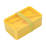 Xuniizn Bento Box Adult Lunch Box, Containers for Adults Men Women, Lunchable Food Container with Utensils, Sauce Jar, Muffin Liners, Microwave & Dishwasher Safe Yellow#1