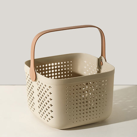 Xuniizn Plastic Shower Caddy Portable Bucket, Cleaning Shower Basket with Handle Compartments Storage Organizer for Bathroom Kitchen College Dorm Sink B