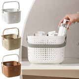 Xuniizn Plastic Shower Caddy Portable Bucket, Cleaning Shower Basket with Handle Compartments Storage Organizer for Bathroom Kitchen College Dorm Sink C