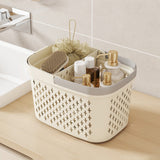 Xuniizn Plastic Shower Caddy Portable Bucket, Cleaning Shower Basket with Handle Compartments Storage Organizer for Bathroom Kitchen College Dorm Sink D
