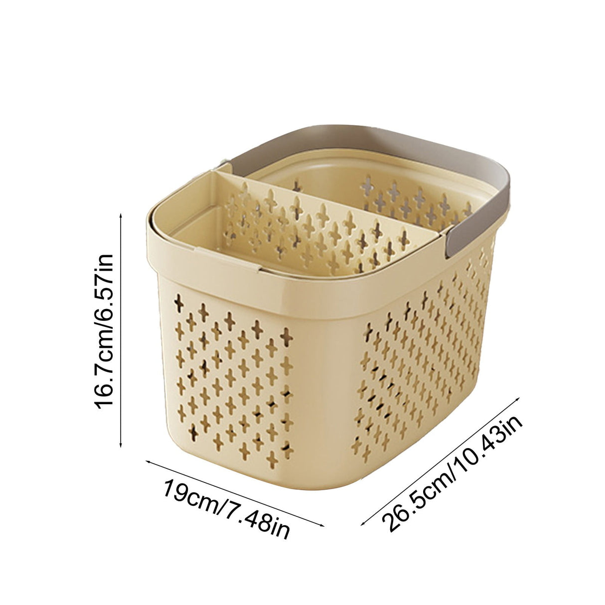 Xuniizn Plastic Shower Caddy Portable Bucket, Cleaning Shower Basket with Handle Compartments Storage Organizer for Bathroom Kitchen College Dorm Sink D