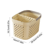 Xuniizn Plastic Shower Caddy Portable Bucket, Cleaning Shower Basket with Handle Compartments Storage Organizer for Bathroom Kitchen College Dorm Sink D
