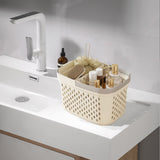 Xuniizn Plastic Shower Caddy Portable Bucket, Cleaning Shower Basket with Handle Compartments Storage Organizer for Bathroom Kitchen College Dorm Sink D