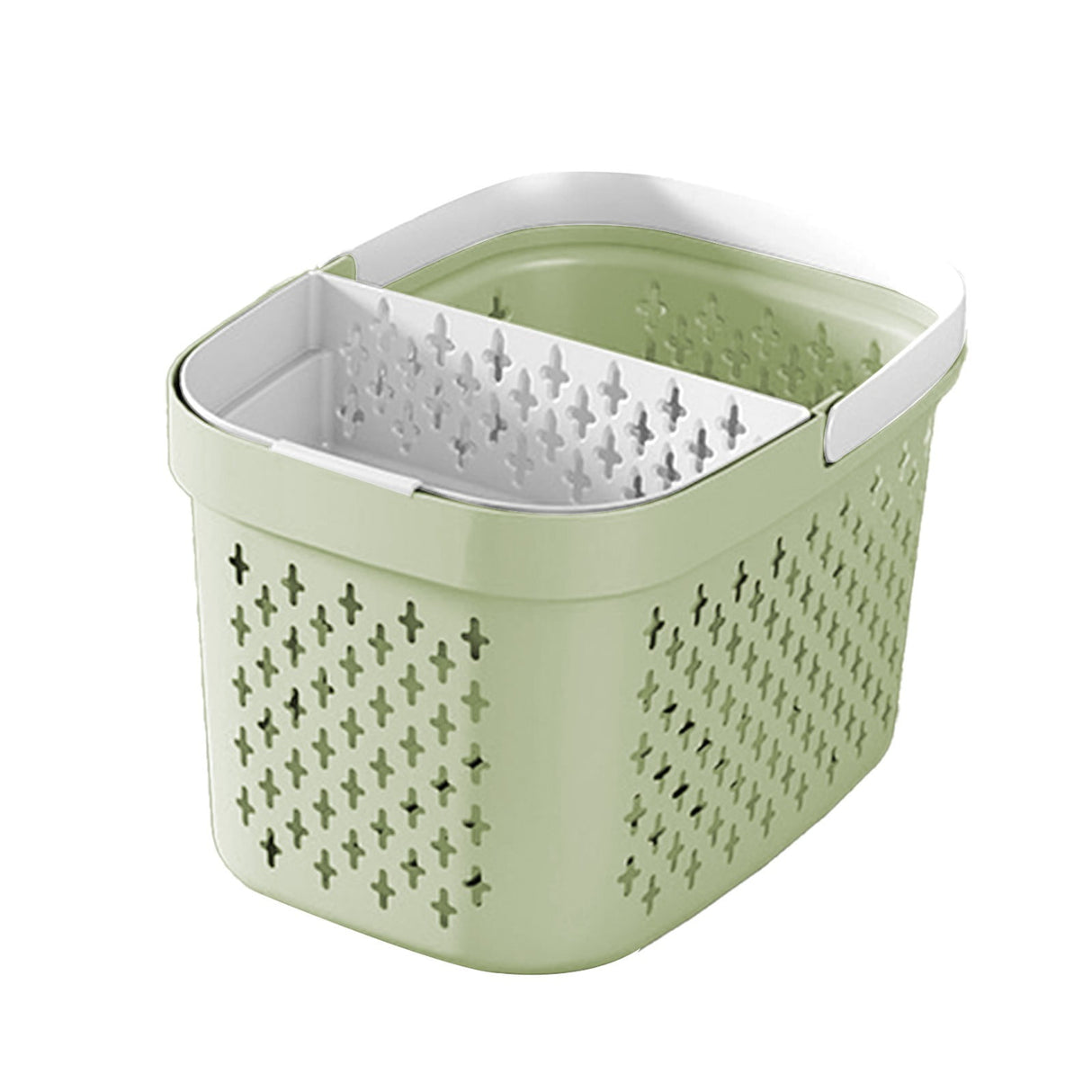 Xuniizn Plastic Shower Caddy Portable Bucket, Cleaning Shower Basket with Handle Compartments Storage Organizer for Bathroom Kitchen College Dorm Sink E
