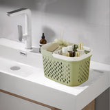 Xuniizn Plastic Shower Caddy Portable Bucket, Cleaning Shower Basket with Handle Compartments Storage Organizer for Bathroom Kitchen College Dorm Sink E