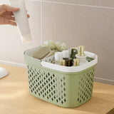 Xuniizn Plastic Shower Caddy Portable Bucket, Cleaning Shower Basket with Handle Compartments Storage Organizer for Bathroom Kitchen College Dorm Sink E