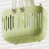 Xuniizn Plastic Shower Caddy Portable Bucket, Cleaning Shower Basket with Handle Compartments Storage Organizer for Bathroom Kitchen College Dorm Sink Green