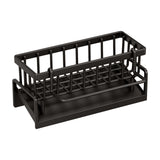 PALIFEUR Sponge Holder for Kitchen Sink, Kitchen Sink Organizer Rustproof 304 Stainless Steel Detachable Dishcloth Rack Sink Caddy, Kitchen Sponge Holder Bathroom Organizer Brush Holder Storage Black