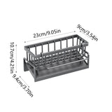 PALIFEUR Sponge Holder for Kitchen Sink, Kitchen Sink Organizer Rustproof 304 Stainless Steel Detachable Dishcloth Rack Sink Caddy, Kitchen Sponge Holder Bathroom Organizer Brush Holder Storage Gray