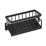 PALIFEUR Sponge Holder for Kitchen Sink, Kitchen Sink Organizer Rustproof 304 Stainless Steel Detachable Dishcloth Rack Sink Caddy, Kitchen Sponge Holder Bathroom Organizer Brush Holder Storage XA_#Black