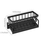 PALIFEUR Sponge Holder for Kitchen Sink, Kitchen Sink Organizer Rustproof 304 Stainless Steel Detachable Dishcloth Rack Sink Caddy, Kitchen Sponge Holder Bathroom Organizer Brush Holder Storage XA_#Black
