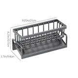 PALIFEUR Sponge Holder for Kitchen Sink, Kitchen Sink Organizer Rustproof 304 Stainless Steel Detachable Dishcloth Rack Sink Caddy, Kitchen Sponge Holder Bathroom Organizer Brush Holder Storage XA_#Gray