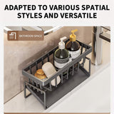 PALIFEUR Sponge Holder for Kitchen Sink, Kitchen Sink Organizer Rustproof 304 Stainless Steel Detachable Dishcloth Rack Sink Caddy, Kitchen Sponge Holder Bathroom Organizer Brush Holder Storage XA_#Gray