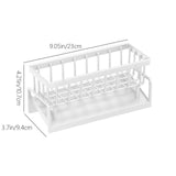 PALIFEUR Sponge Holder for Kitchen Sink, Kitchen Sink Organizer Rustproof 304 Stainless Steel Detachable Dishcloth Rack Sink Caddy, Kitchen Sponge Holder Bathroom Organizer Brush Holder Storage XA_#White