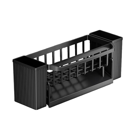 PALIFEUR Sponge Holder for Kitchen Sink, Kitchen Sink Organizer Rustproof 304 Stainless Steel Detachable Dishcloth Rack Sink Caddy, Kitchen Sponge Holder Bathroom Organizer Brush Holder Storage XC_#Black