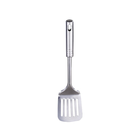 Tyidzon 13 Inch Stainless Steel Spatula Silver Slotted Metal Spatula Heavy Duty Sturdy Kitchen Spatula High Heat Resistant Fryer Barbecue Cookware Etc Kitchen Meat Spatula Silver