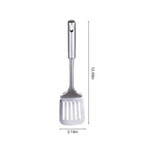Tyidzon 13 Inch Stainless Steel Spatula Silver Slotted Metal Spatula Heavy Duty Sturdy Kitchen Spatula High Heat Resistant Fryer Barbecue Cookware Etc Kitchen Meat Spatula Silver