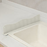 Tyidzon Silicone Sink Splash Guard 19.29X3.54X1.97 Inch Water Splash Guard for Kitchen and Bathroom Kitchen Sink Splash Guard with Suction Cup White