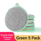 Under $1 Tyidzon Sponges Kitchen Multi-Purpose,5Pc Non-Scratch Sponges for Cleaning, Along with Heavy Duty Scrubbing Power - Reusable Double-Sided Dish Sponge for Dishes, Pots and Pans Green