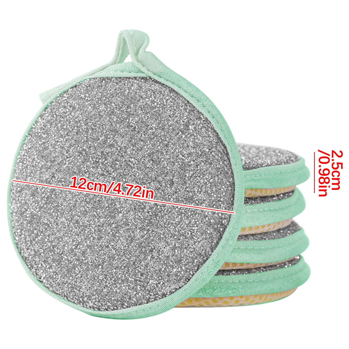 Under $1 Tyidzon Sponges Kitchen Multi-Purpose,5Pc Non-Scratch Sponges for Cleaning, Along with Heavy Duty Scrubbing Power - Reusable Double-Sided Dish Sponge for Dishes, Pots and Pans Green