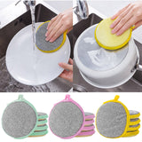 Under $1 Tyidzon Sponges Kitchen Multi-Purpose,5Pc Non-Scratch Sponges for Cleaning, Along with Heavy Duty Scrubbing Power - Reusable Double-Sided Dish Sponge for Dishes, Pots and Pans Green