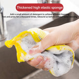 Under $1 Tyidzon Sponges Kitchen Multi-Purpose,5Pc Non-Scratch Sponges for Cleaning, Along with Heavy Duty Scrubbing Power - Reusable Double-Sided Dish Sponge for Dishes, Pots and Pans Yellow