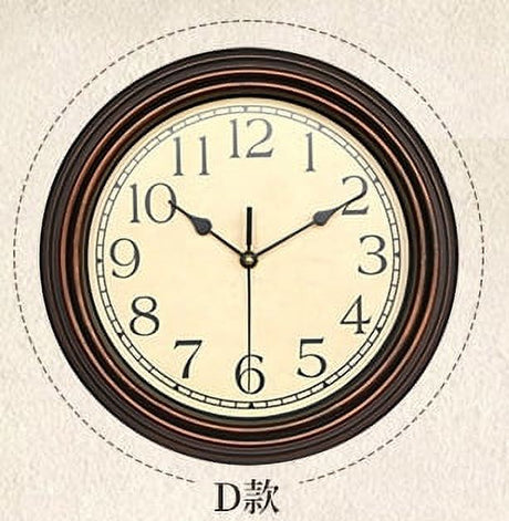 Ttybhh Wall Clock Clearance! Clock Promotion Sale, Clock Vintage Rustic Wooden Wall Clock Antique Shabby Retro Home Kitchen Room Decor, Small Wooden Clock, include 1X Wooden Small Clock Bronze