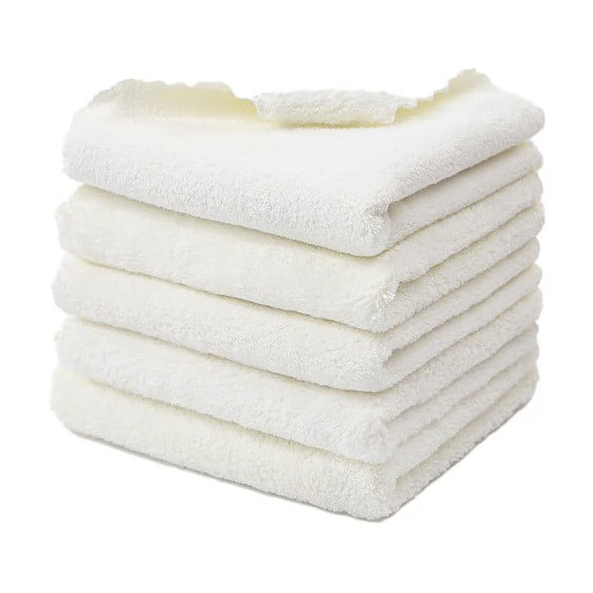 5 Pack Fiber Cleaning Cloth for Kitchen, Countertops, Dishes and Daily Home Cleaning, White, for Everyday Home Use