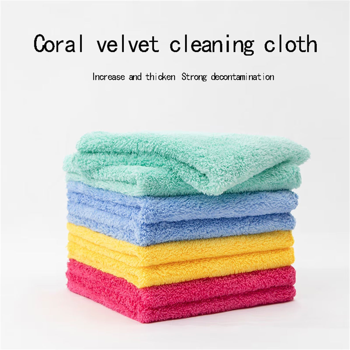 5 Pack Fiber Cleaning Cloth for Kitchen, Countertops, Dishes and Daily Home Cleaning, White, for Everyday Home Use