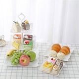 JWDX Cake Stand Clearance! Three-Tier Cake Stand, Three-Tier Fruit Plate, Afternoon Tea Plate H, Cake Stand Fruit Dried Stand Dessert Stand Dessert Fruit Stand Set Plastic Housekeeping & Organizers Z1-White