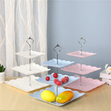 JWDX Cake Stand Clearance! Three-Tier Cake Stand, Three-Tier Fruit Plate, Afternoon Tea Plate H, Cake Stand Fruit Dried Stand Dessert Stand Dessert Fruit Stand Set Plastic Housekeeping & Organizers Z2-H