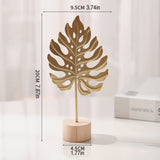 Leaf Decor Metal Golden Leaf Ornaments and Base Modern Simple Gold Leaf Table Sculpture for Living Room Bedroom Bookshelf Desktop Decoratio, Valentines Day Decorations: Desktop Ornament Gold5