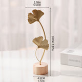 Leaf Decor Metal Golden Leaf Ornaments and Base Modern Simple Gold Leaf Table Sculpture for Living Room Bedroom Bookshelf Desktop Decoratio, Valentines Day Decorations: Desktop Ornament Z-Gold2